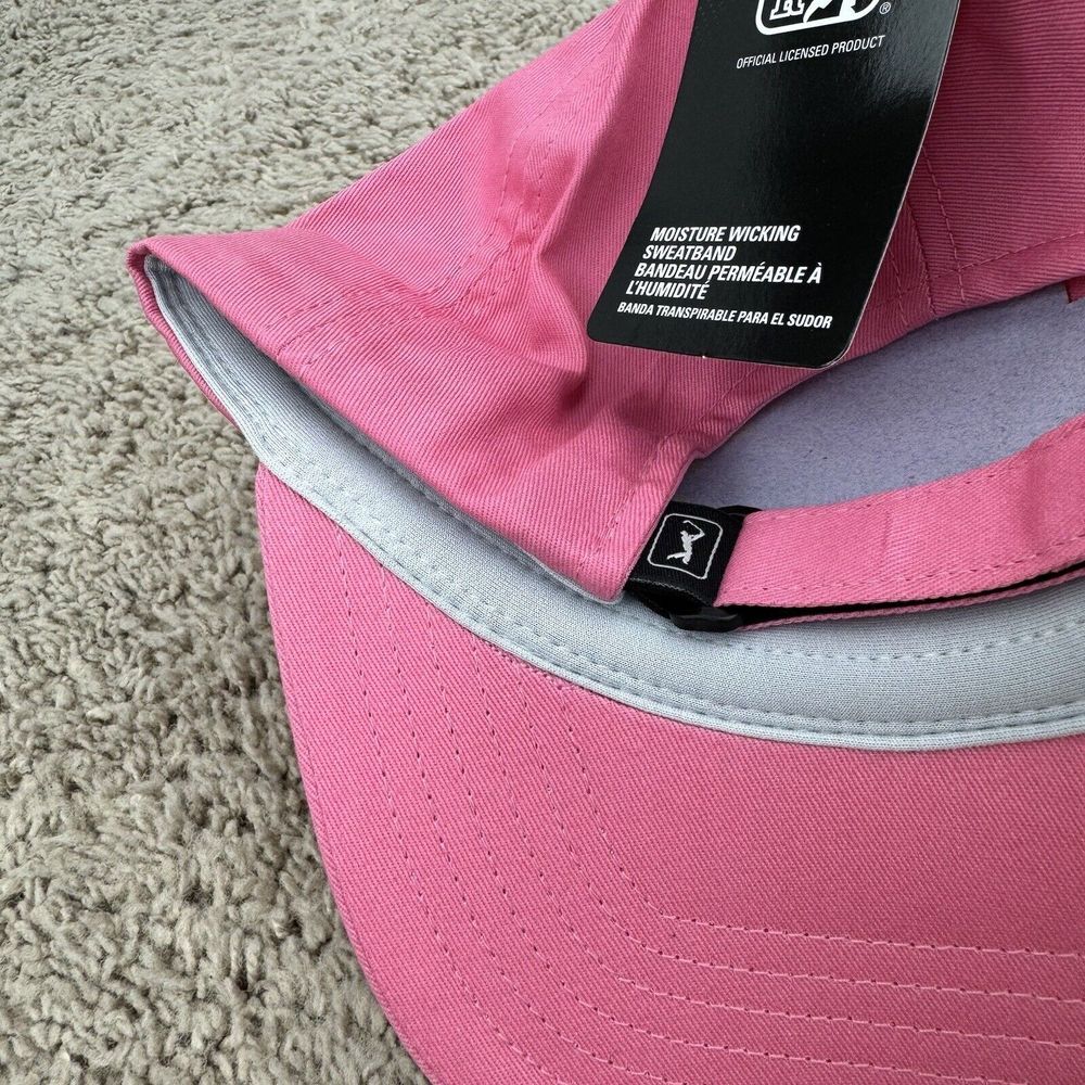 PGA Tour‎ Hat Classic Style 1963 Pink Golf Strapback Embroidered Cap NWT - Picture 8 of 11